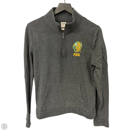 Sweatshirt Collar By Pink In Grey, Size: M