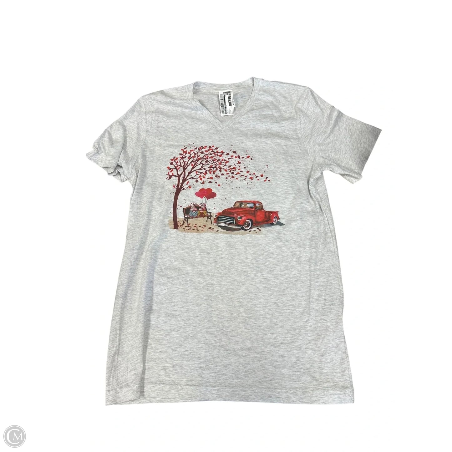 Top Short Sleeve Basic By Bella + Canvas In Grey, Size: L