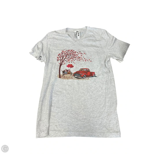 Top Short Sleeve Basic By Bella + Canvas In Grey, Size: L