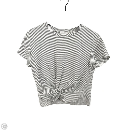 Top Short Sleeve By Lush In Striped Pattern, Size: S