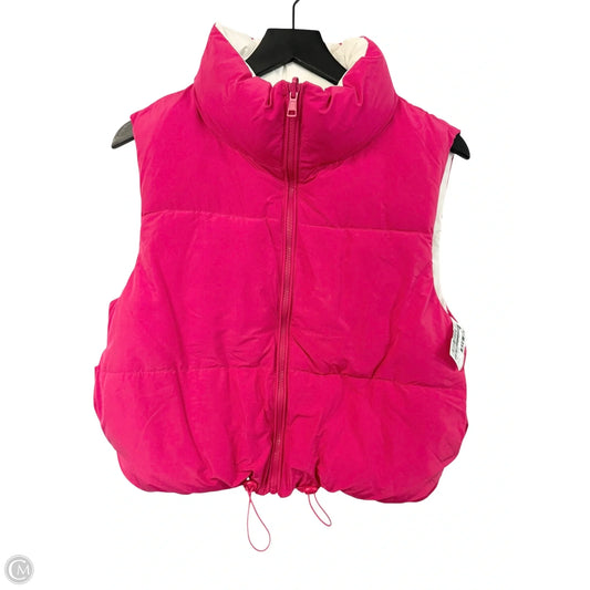 Vest Puffer & Quilted By Love Tree In Pink & White, Size: S
