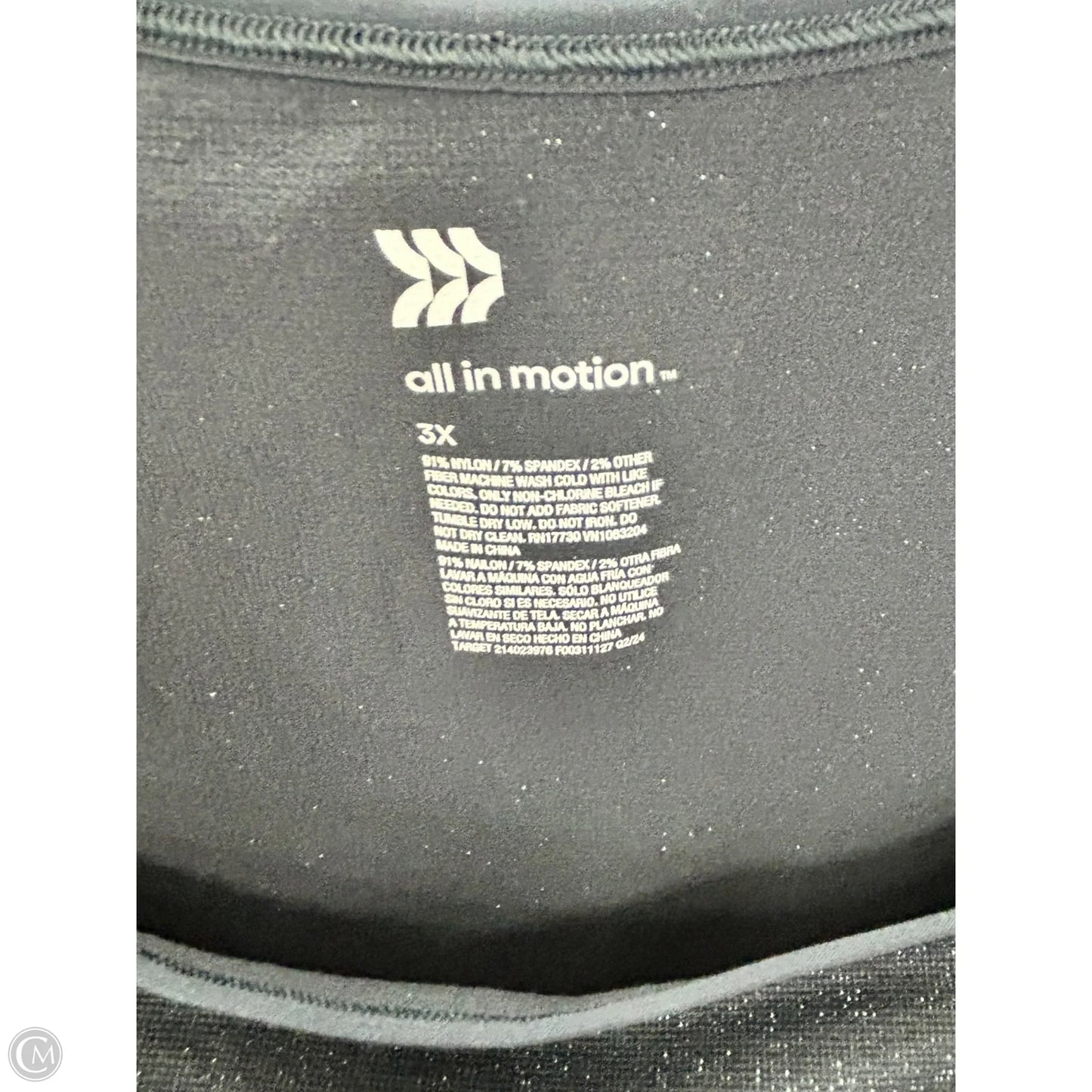 Athletic Top Long Sleeve Crewneck By All In Motion In Blue, Size: 3x