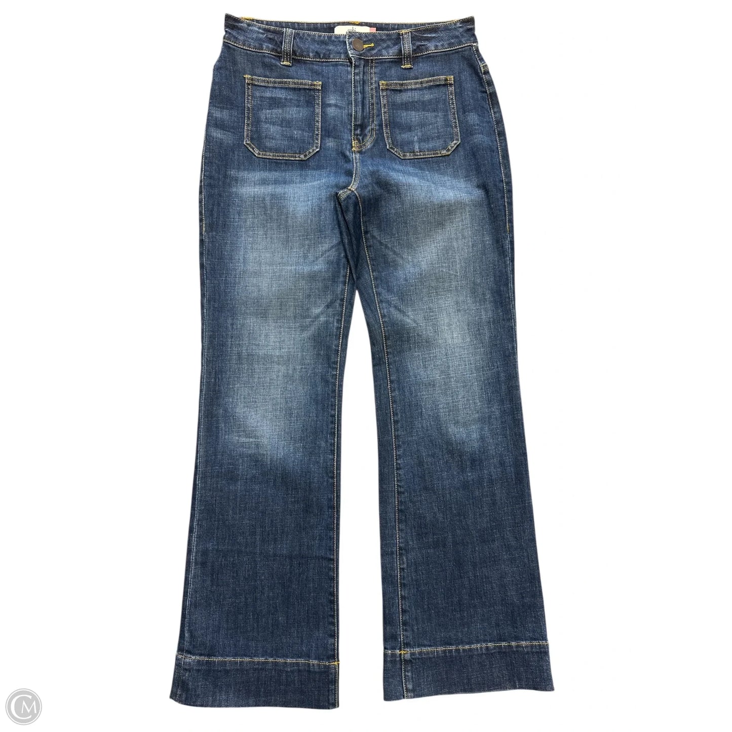 Jeans Wide Leg By Cabi In Blue Denim, Size: 6