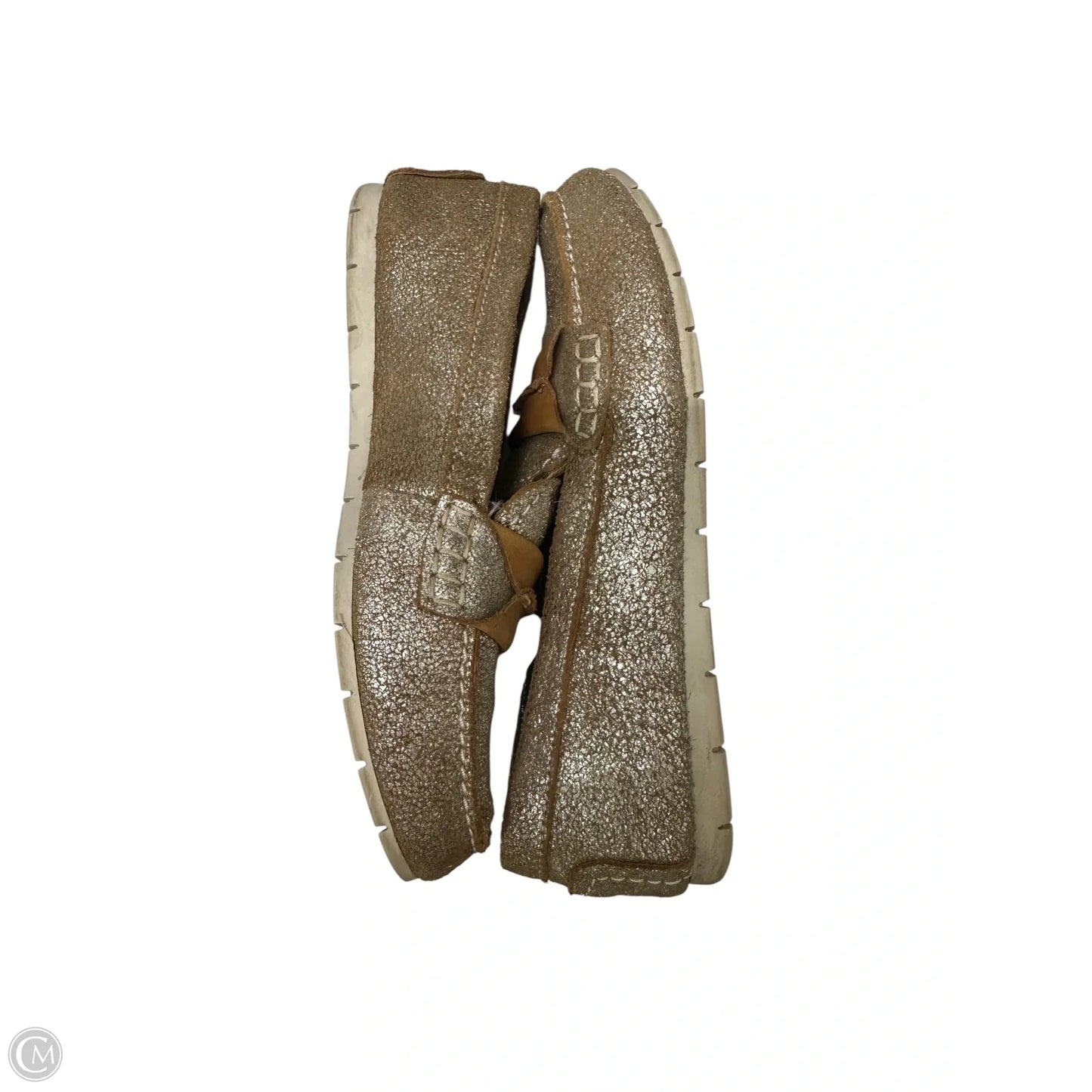 Shoes Designer By Frye In Silver & Tan, Size: 7