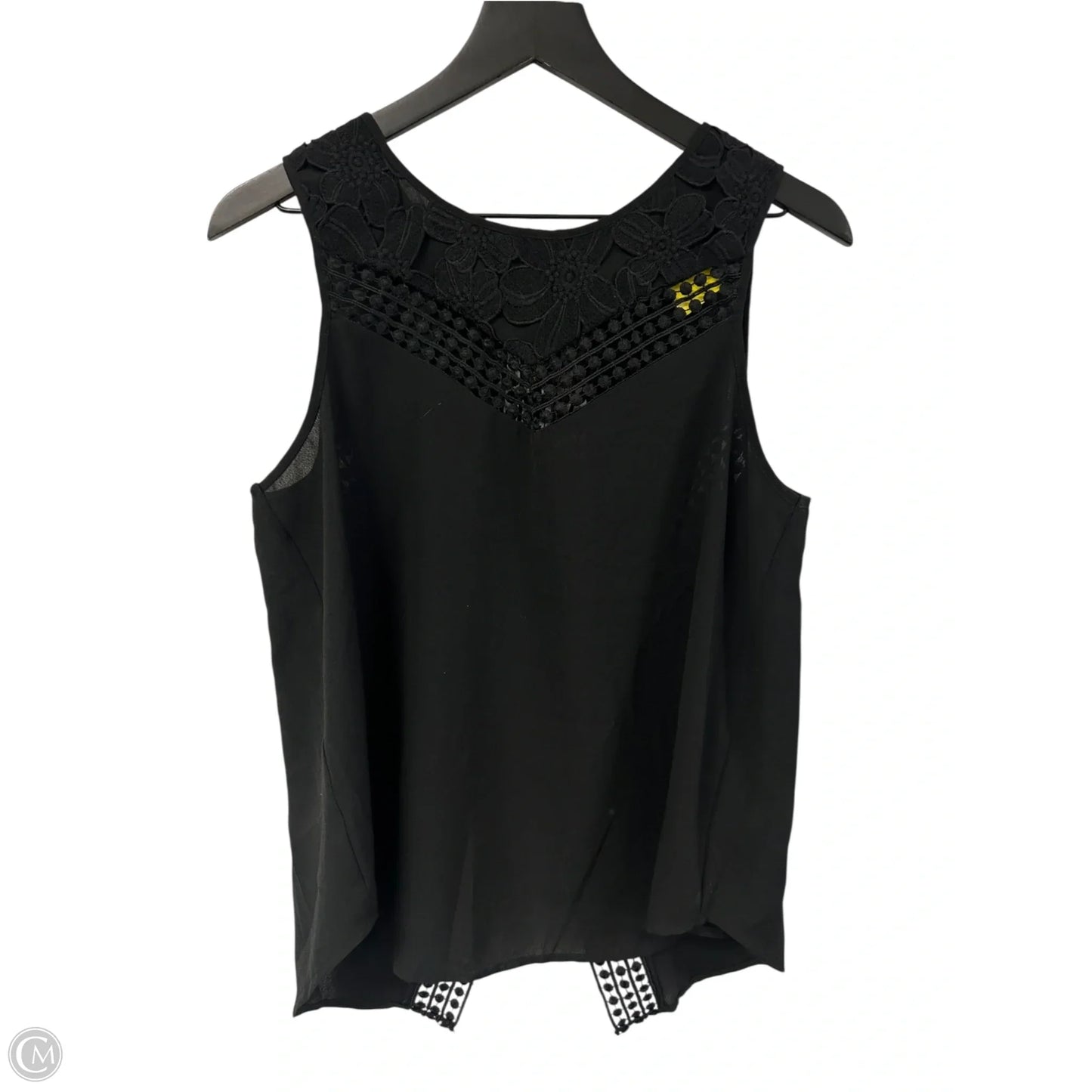 Top Sleeveless By Dex In Black, Size: L