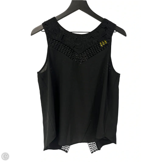 Top Sleeveless By Dex In Black, Size: L