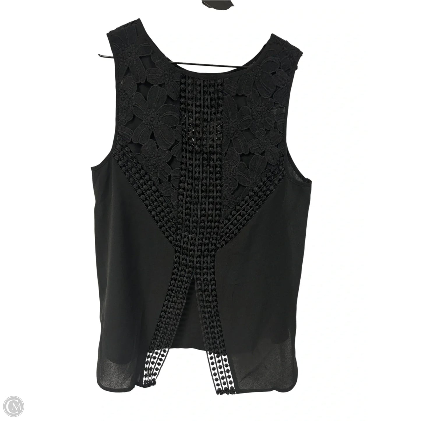 Top Sleeveless By Dex In Black, Size: L