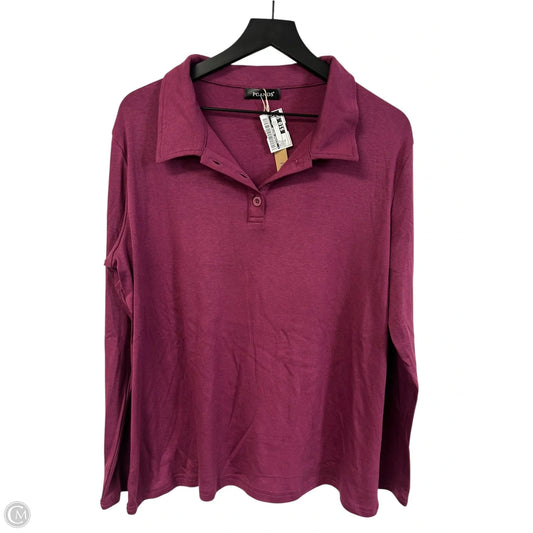 Top Long Sleeve By Clothes Mentor In Purple, Size: Xl