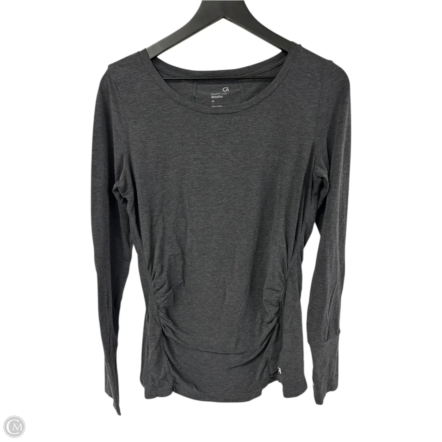 Athletic Top Long Sleeve Crewneck By Gapfit In Grey, Size: M