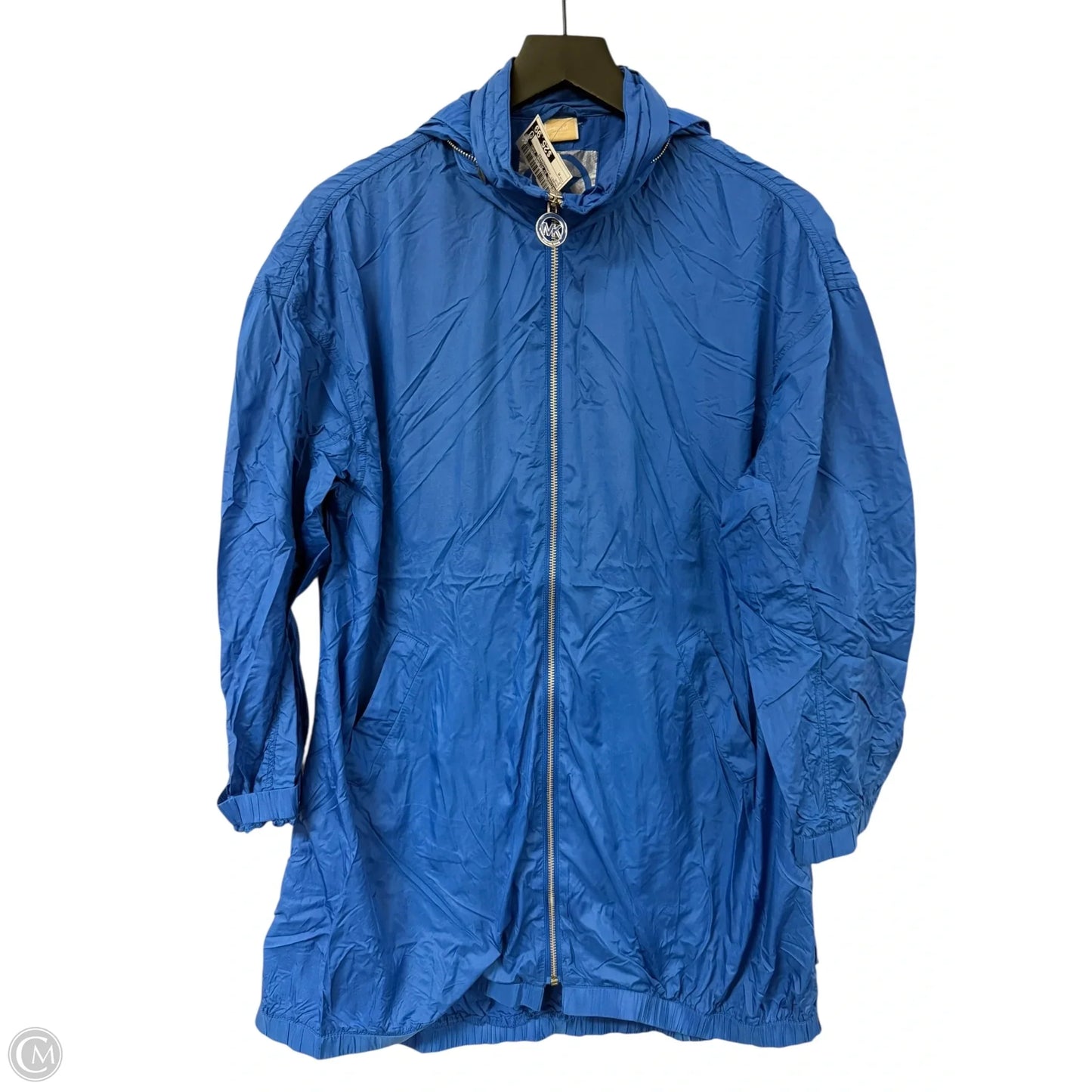 Jacket Windbreaker By Michael By Michael Kors In Blue, Size: M