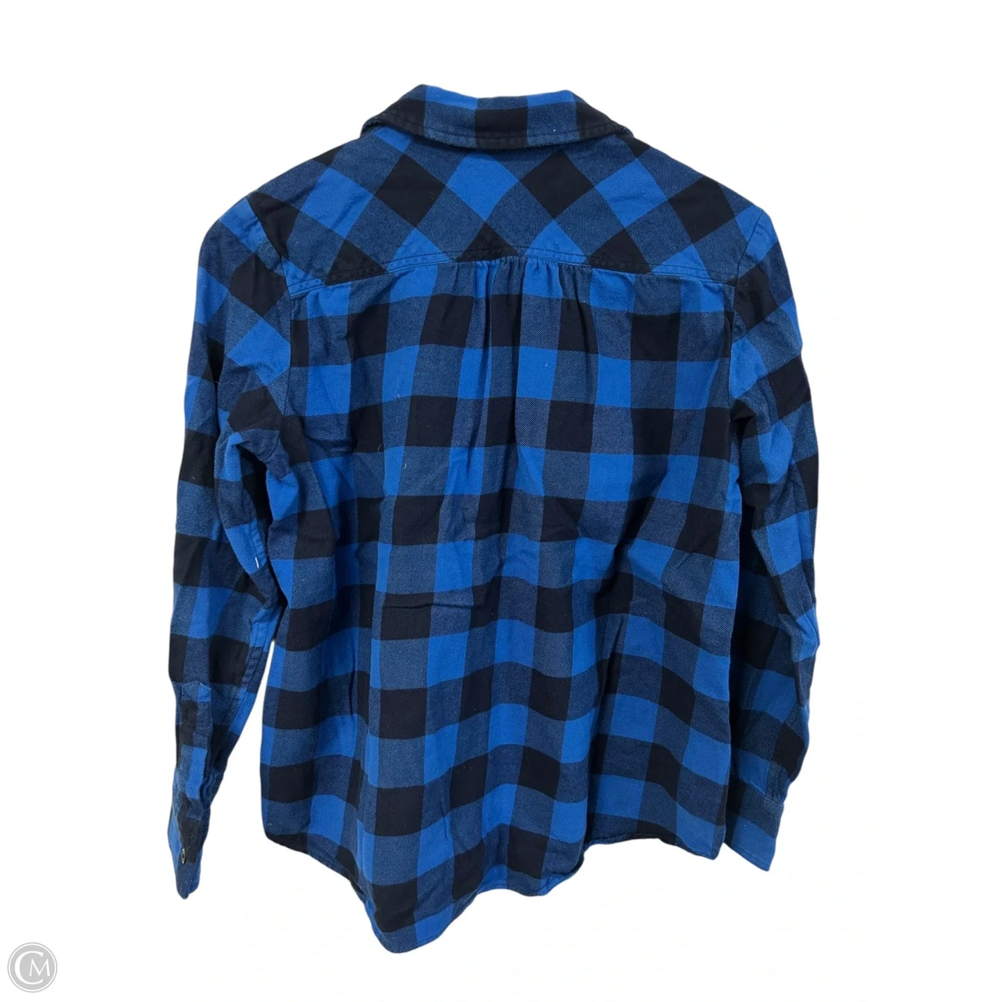 Blouse Long Sleeve By Lands End In Blue, Size: Mp