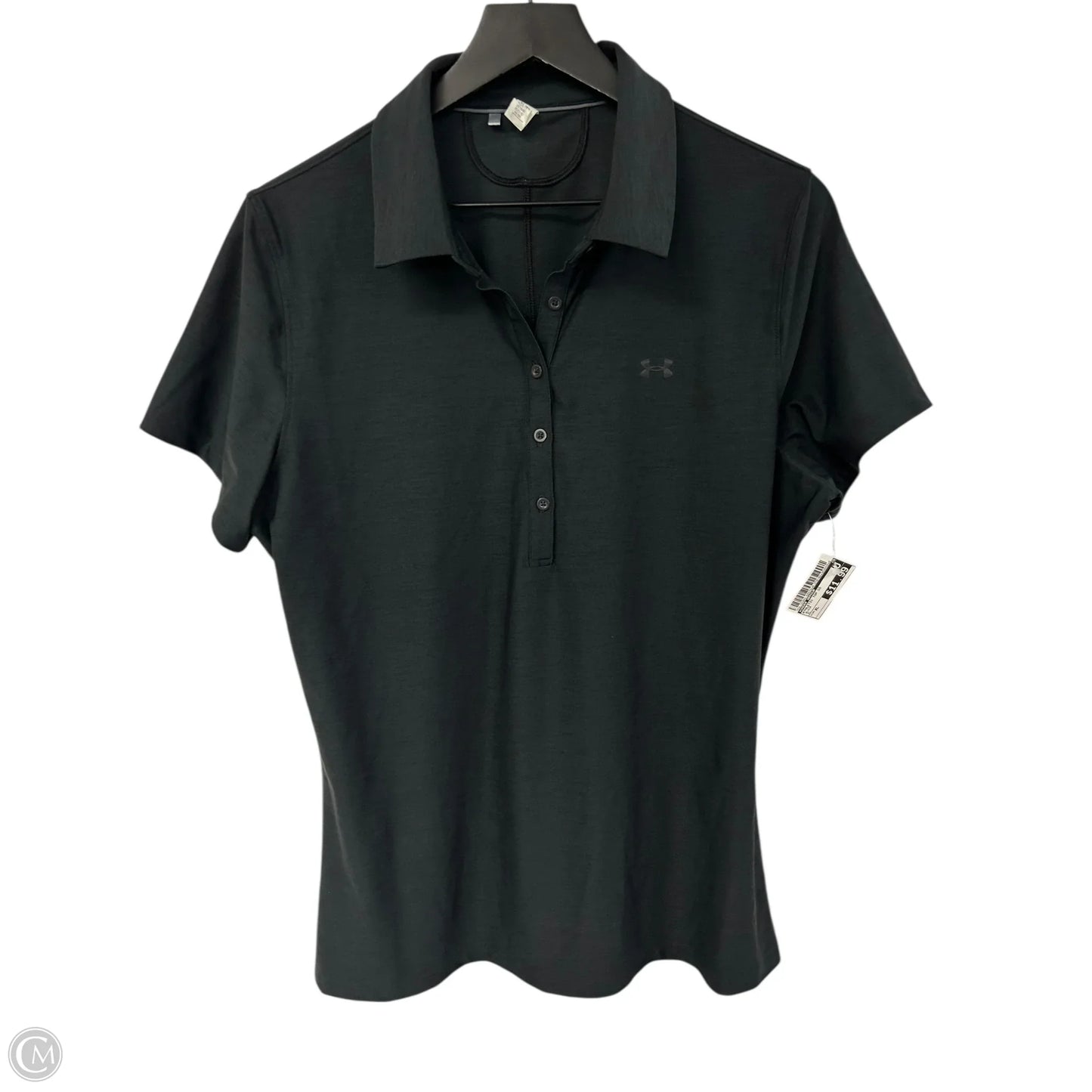 Athletic Top Short Sleeve By Under Armour In Black, Size: Xl