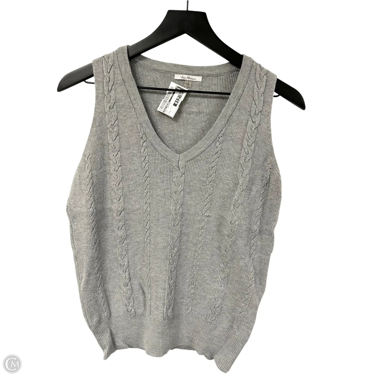Vest Sweater By Vila Milano In Grey, Size: L