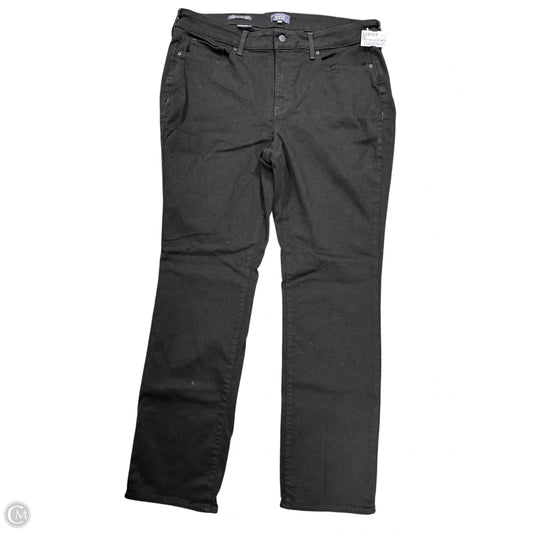 Jeans Straight By Not Your Daughters Jeans In Black Denim, Size: 18