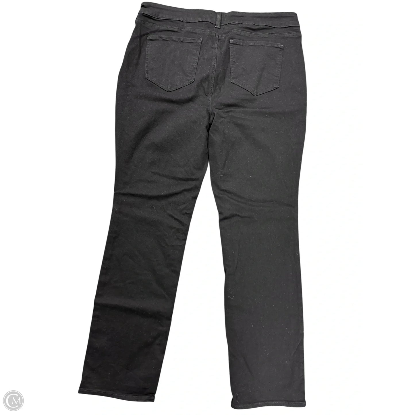 Jeans Straight By Not Your Daughters Jeans In Black Denim, Size: 18