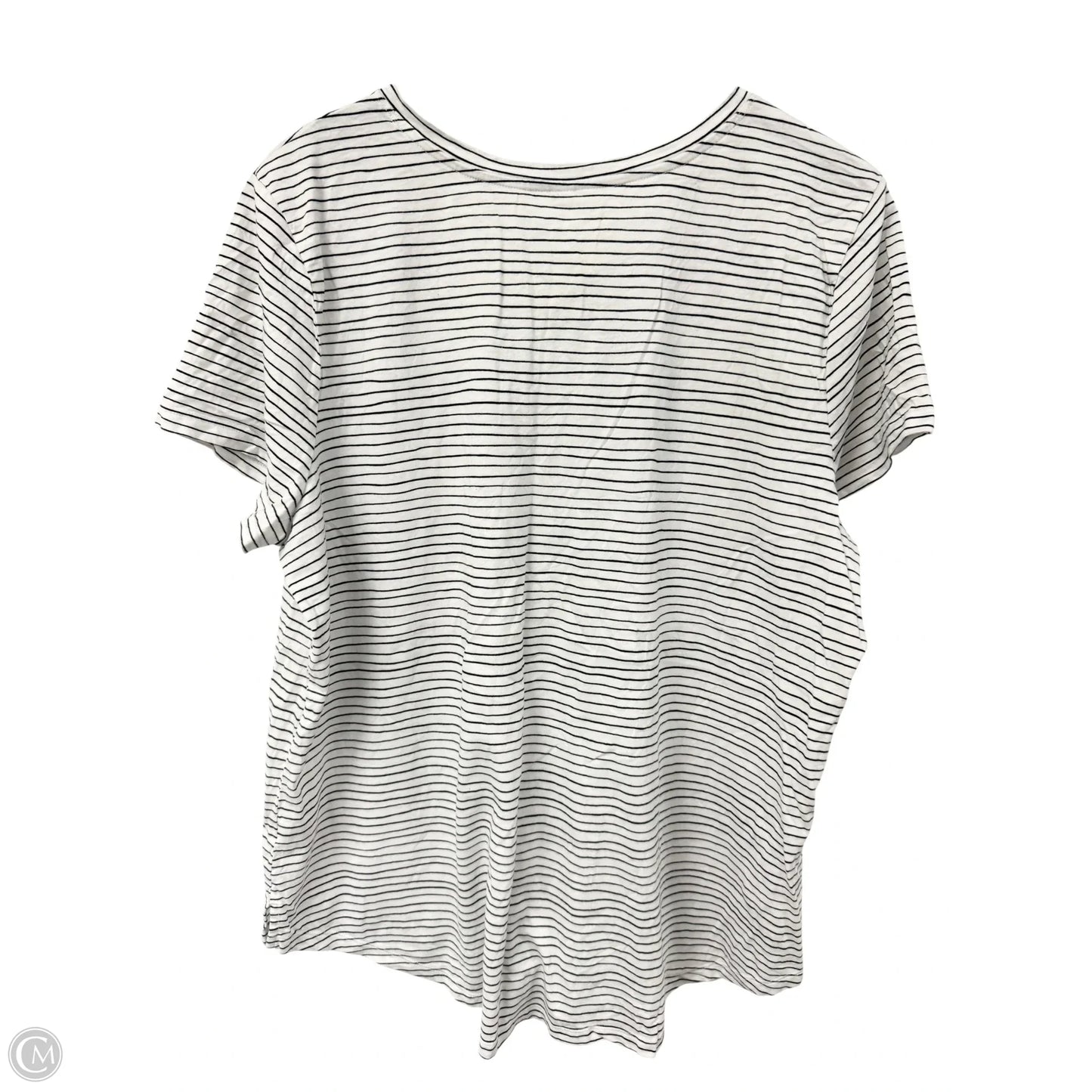 Top Short Sleeve By Stylus In White, Size: 2x