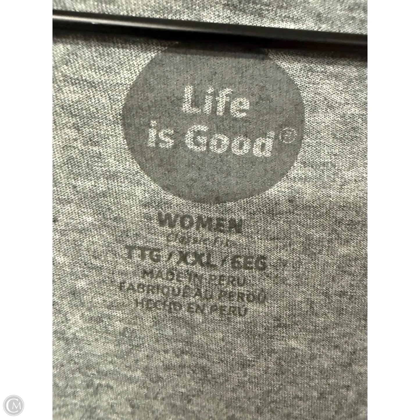 Top Long Sleeve By Life Is Good In Grey, Size: Xxl