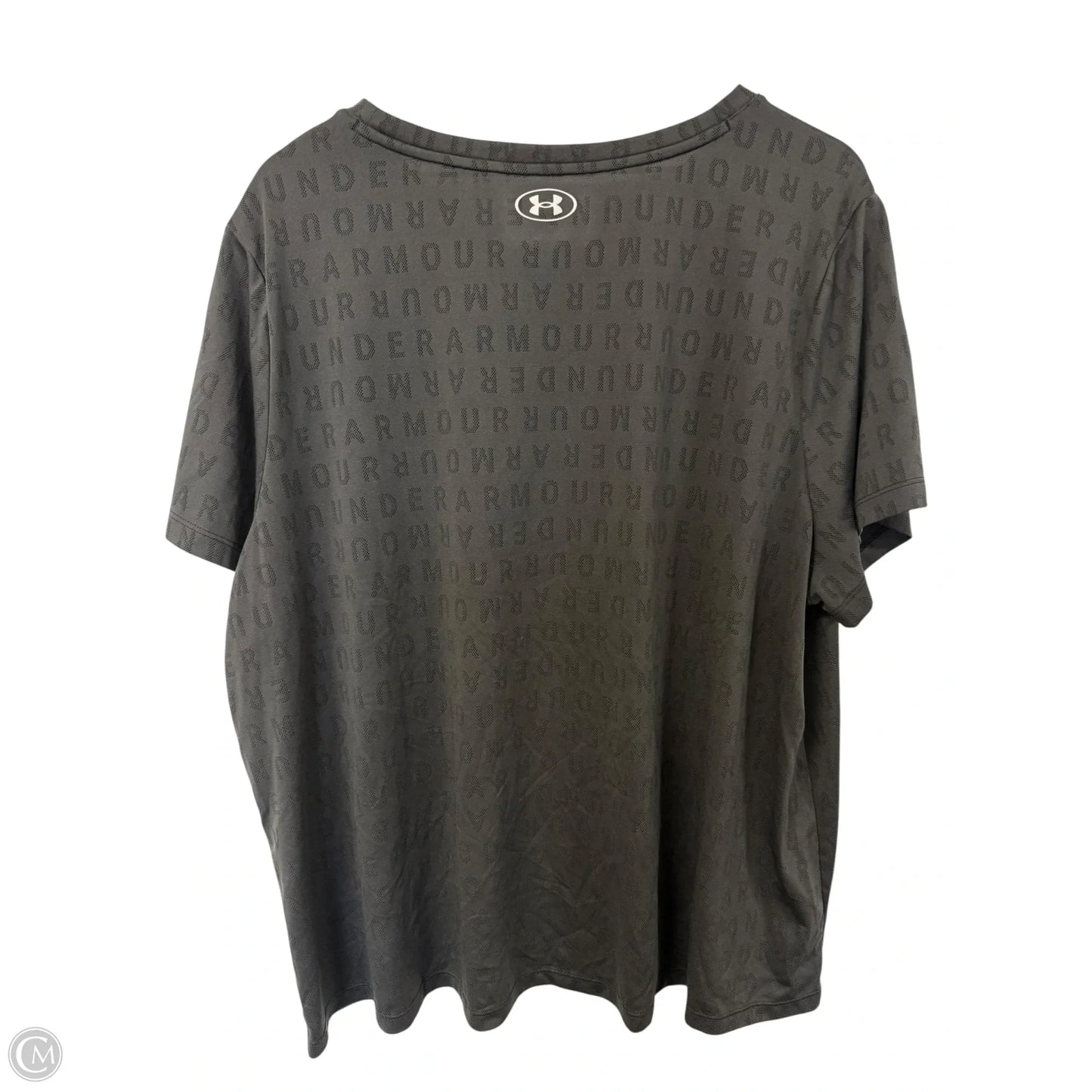 Athletic Top Short Sleeve By Under Armour In Grey, Size: 3x
