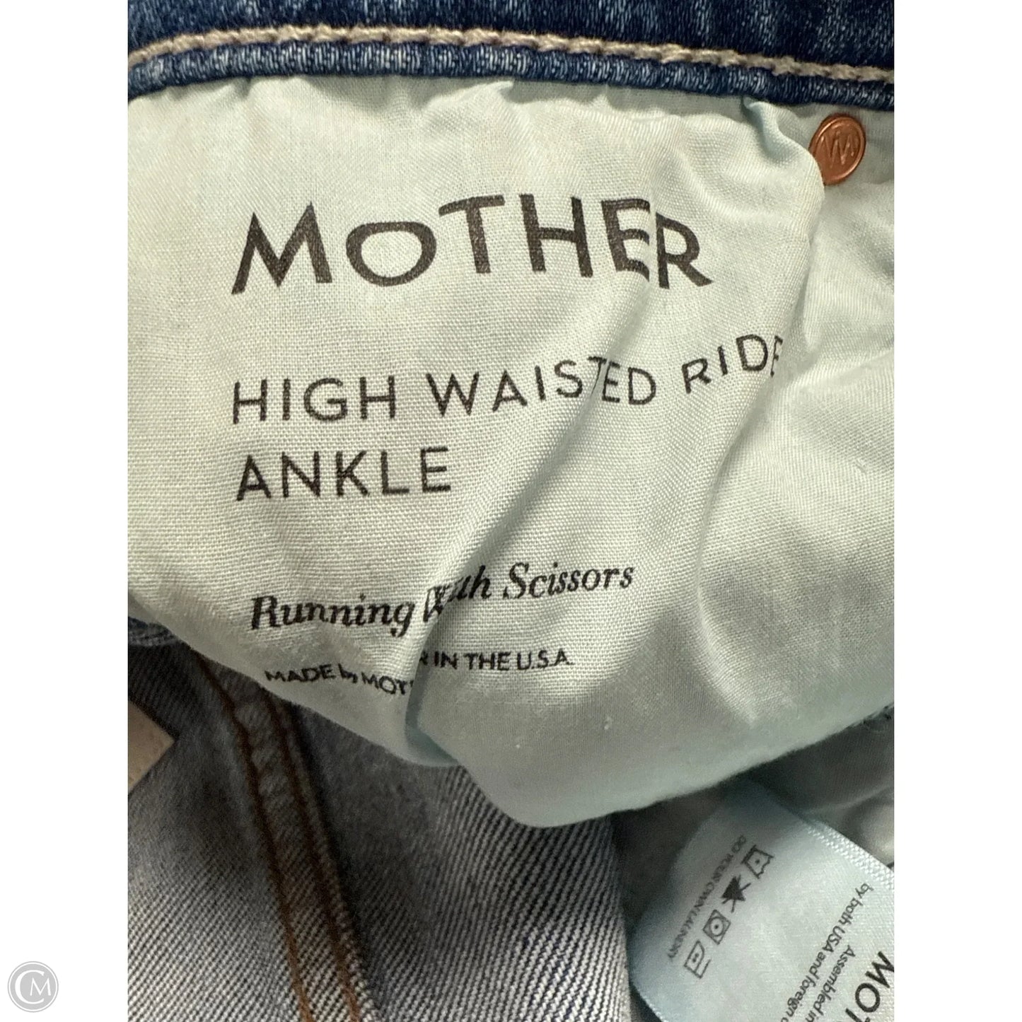 Jeans Straight By Mother In Blue Denim, Size: 2