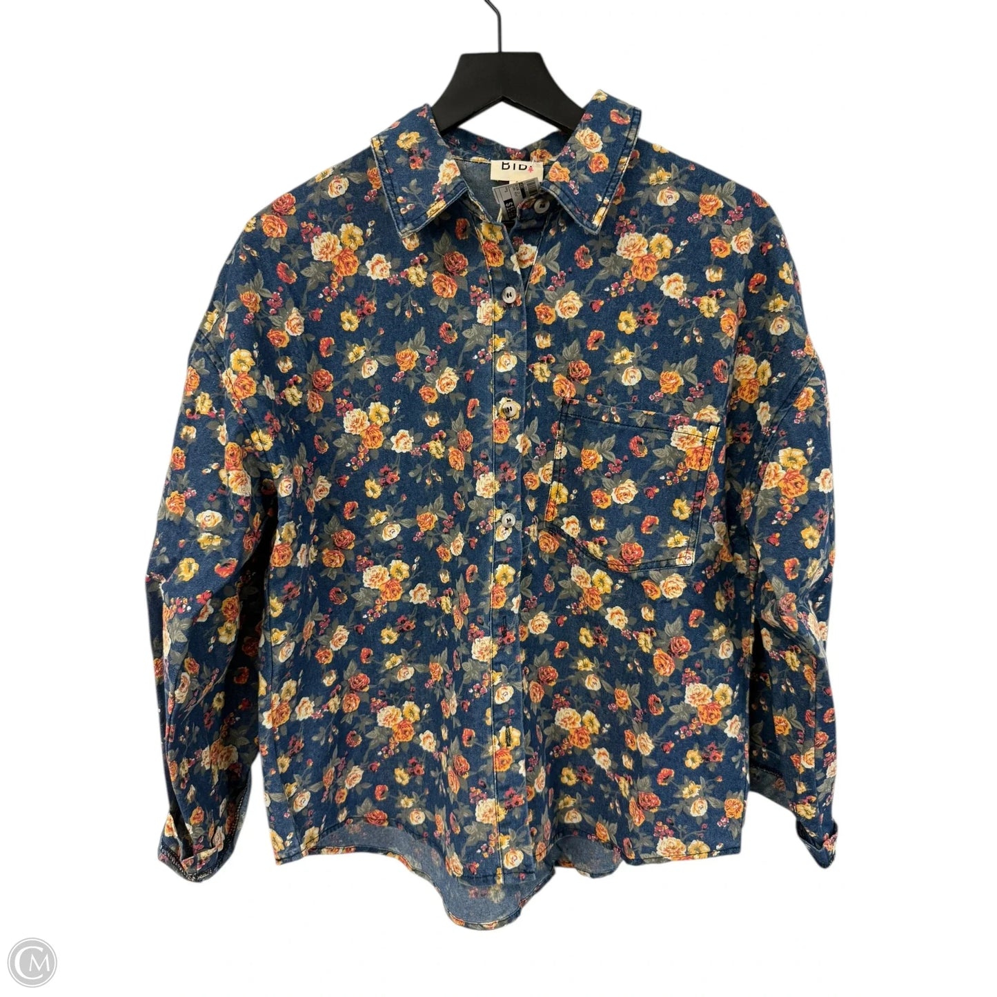 Blouse Long Sleeve By Bibi In Floral Print, Size: S