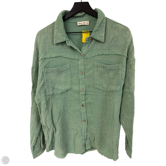 Blouse Long Sleeve By New In In Green, Size: S