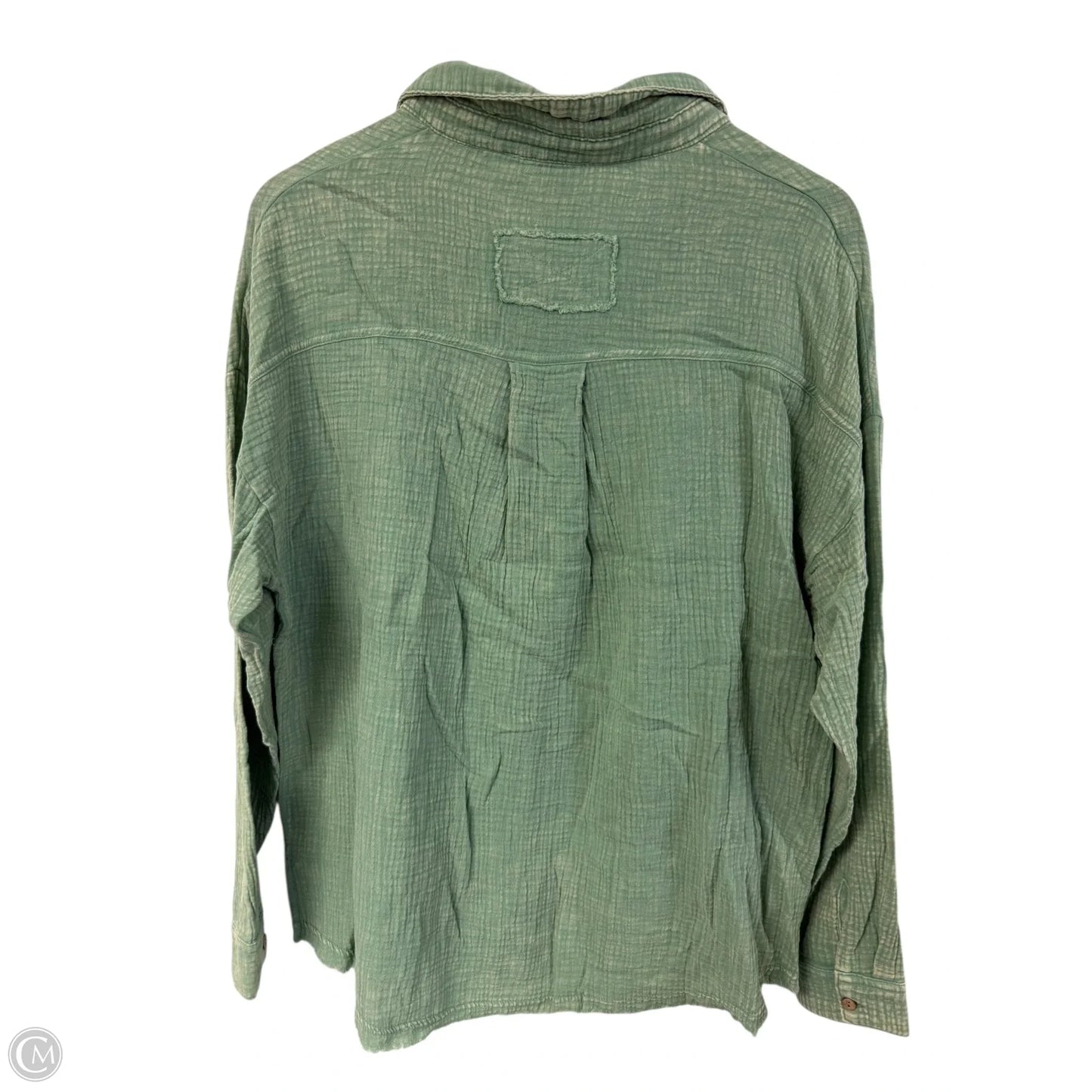Blouse Long Sleeve By New In In Green, Size: L