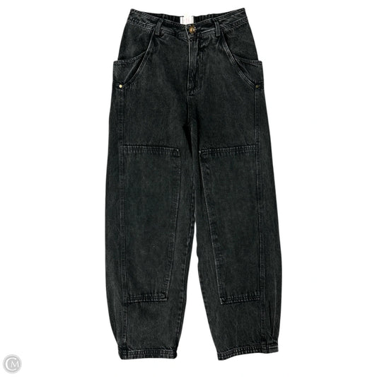 Jeans Cropped By Clothes Mentor In Black Denim, Size: S