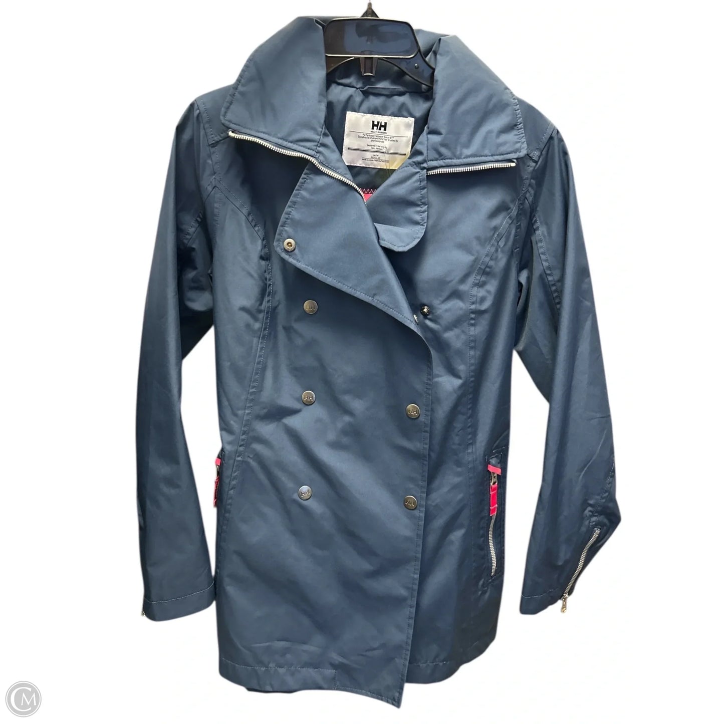 Coat Raincoat By Helly Hansen In Blue, Size: M