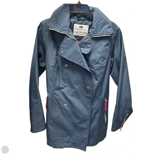 Coat Raincoat By Helly Hansen In Blue, Size: M