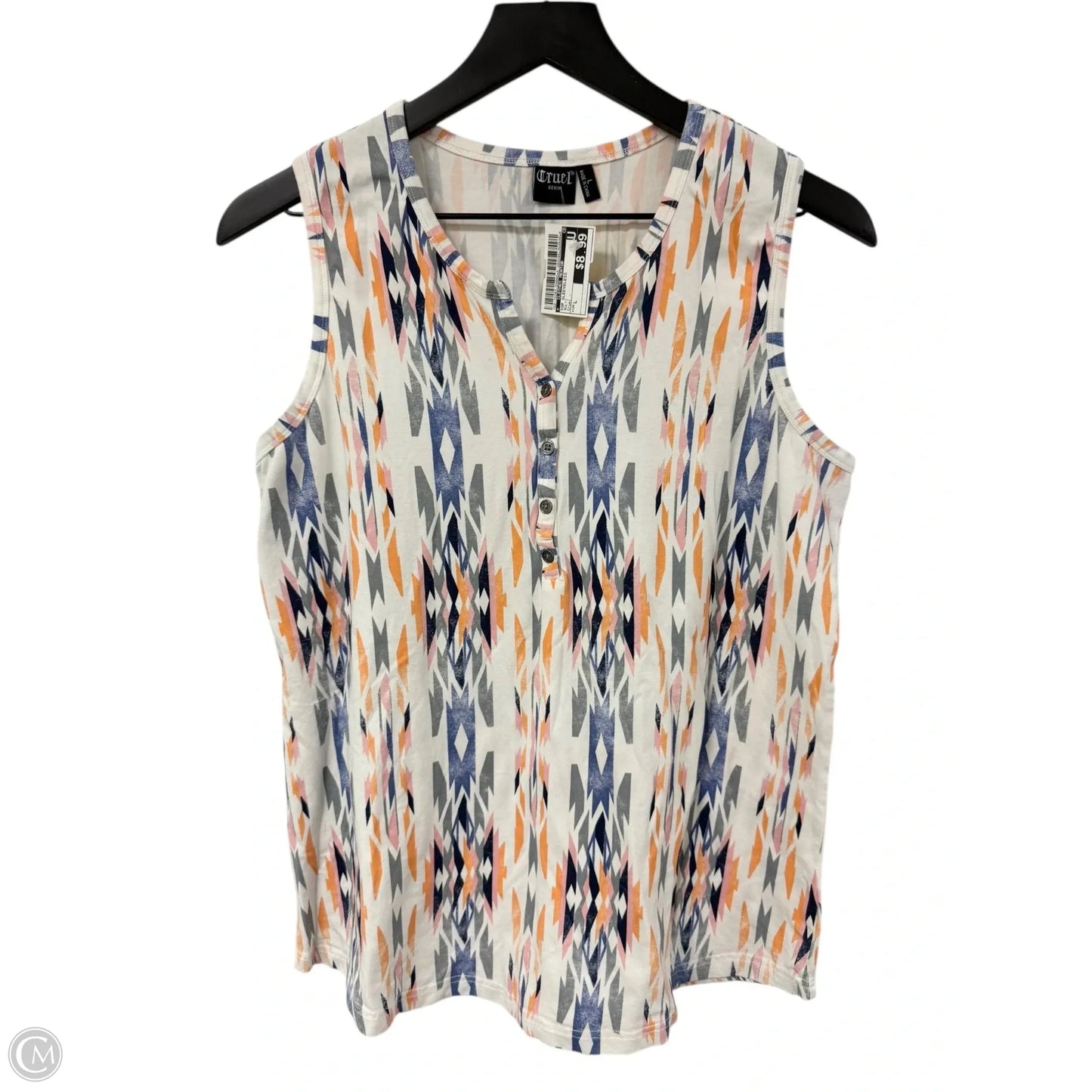 Top Sleeveless By Clothes Mentor In Multi-colored, Size: L