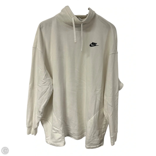 Athletic Sweatshirt Collar By Nike In White, Size: Xl