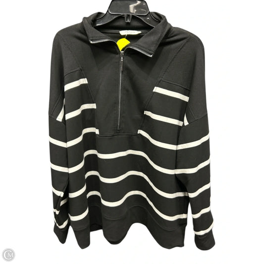 Sweatshirt Collar By Cable And Gauge In Black & White, Size: Xl