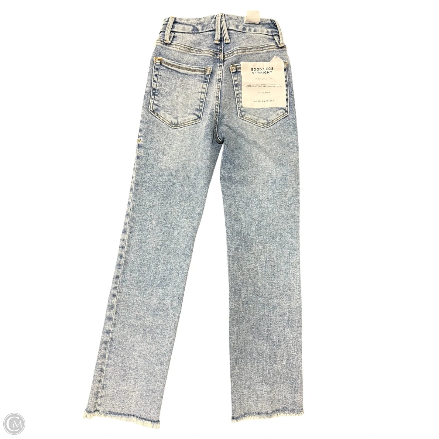 Jeans Straight By Good American In Blue Denim, Size: 0