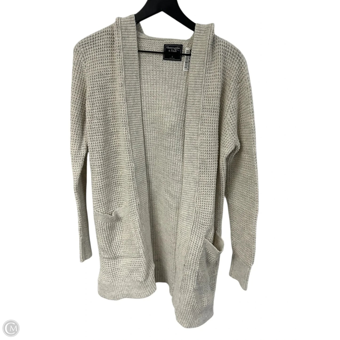 Sweater Cardigan By Abercrombie And Fitch In Grey & White, Size: S