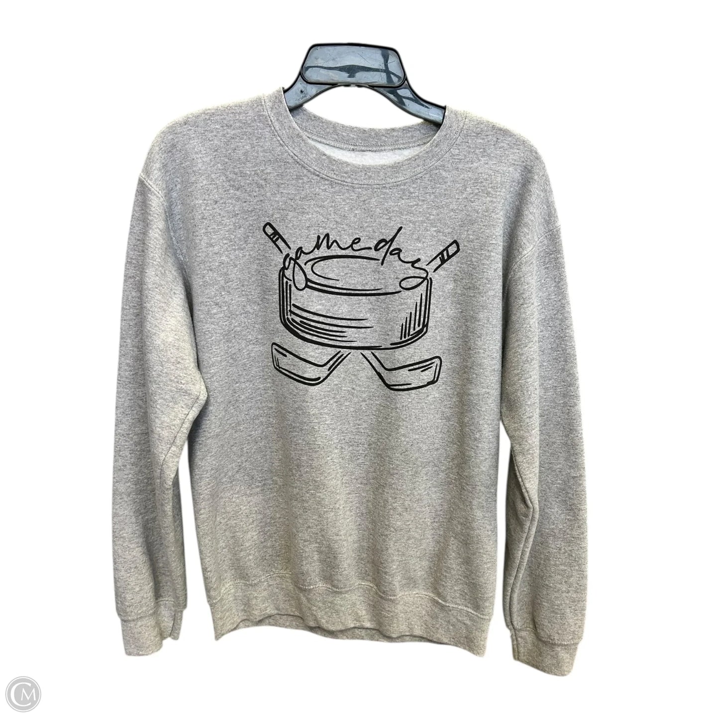 Sweatshirt Crewneck By Clothes Mentor In Grey, Size: S