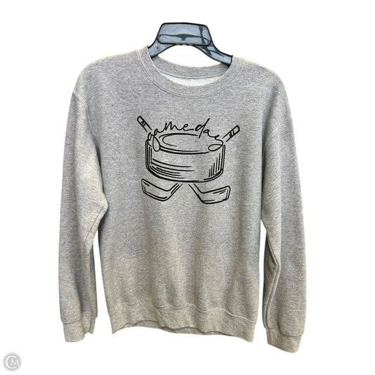 Sweatshirt Crewneck By Clothes Mentor In Grey, Size: S