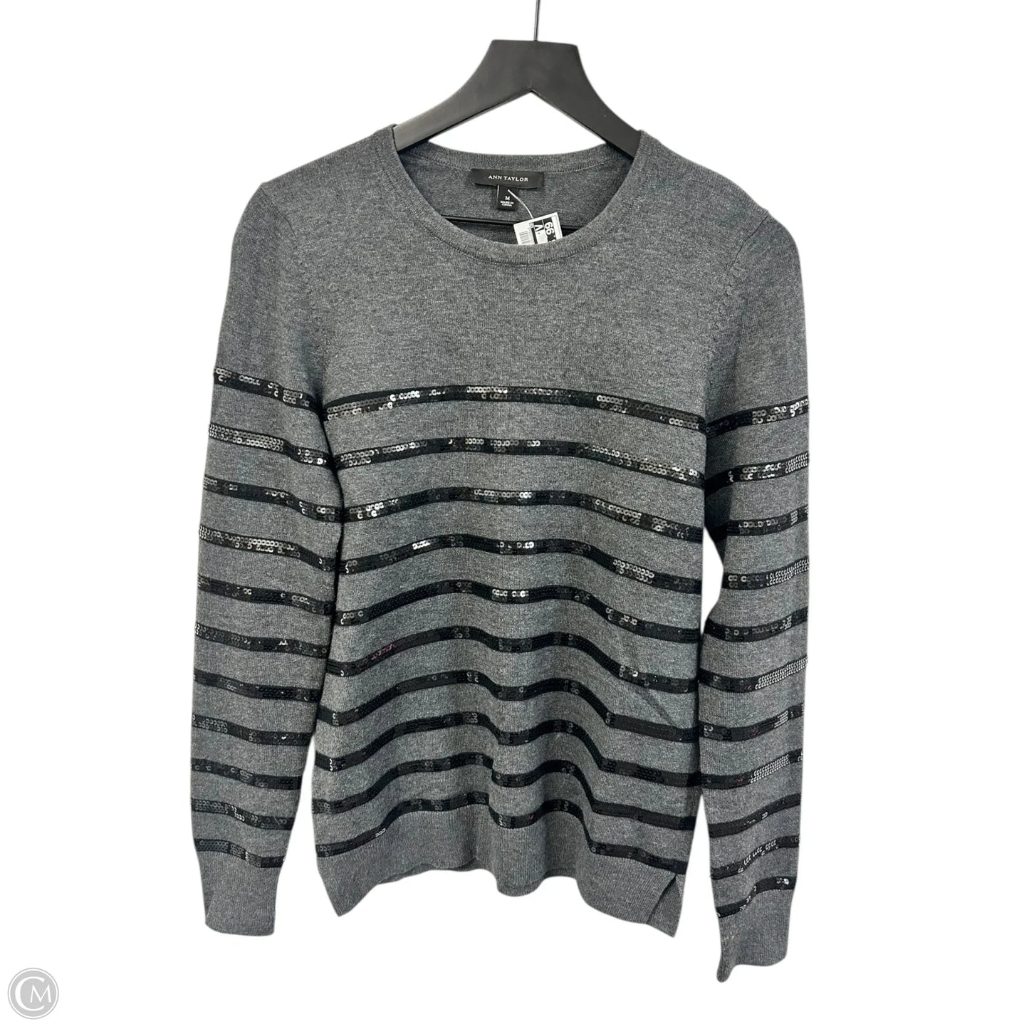 Sweater By Ann Taylor In Grey, Size: M