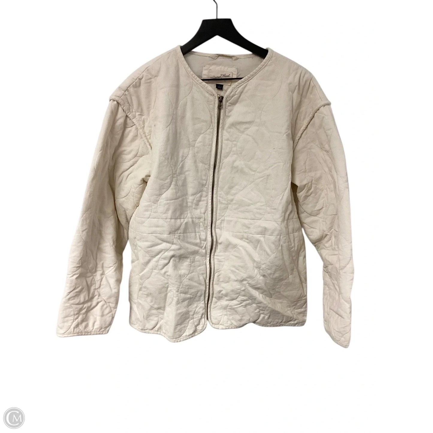 Jacket Puffer & Quilted By Universal Thread In Cream, Size: L
