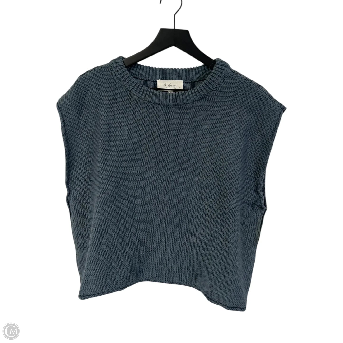 Sweater Short Sleeve By Cmc In Blue, Size: M