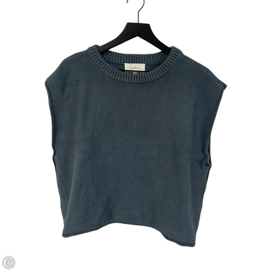 Sweater Short Sleeve By Cmc In Blue, Size: M