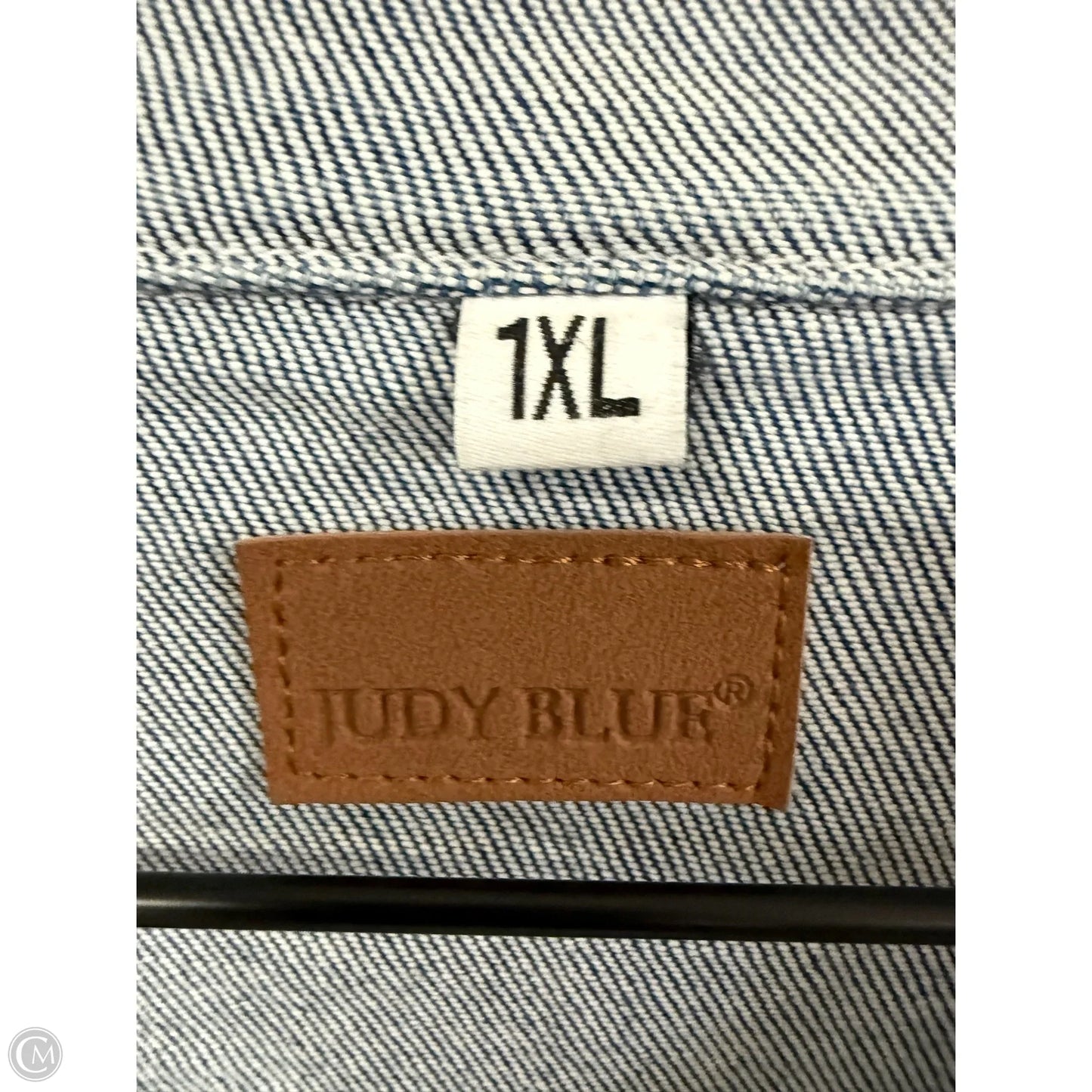 Jacket Denim By Judy Blue In Blue Denim, Size: 1x