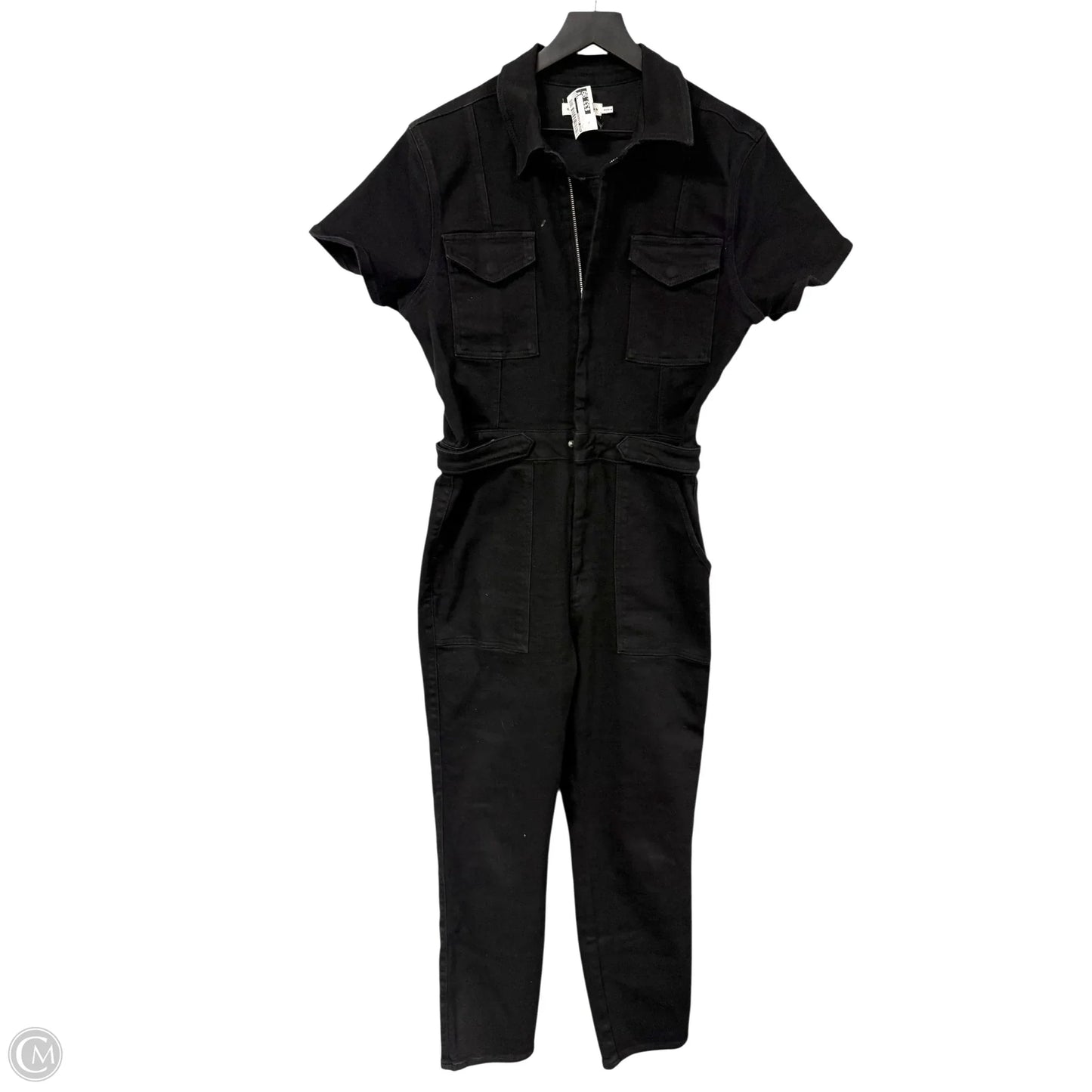 Jumpsuit By Good American In Black Denim, Size: Xl