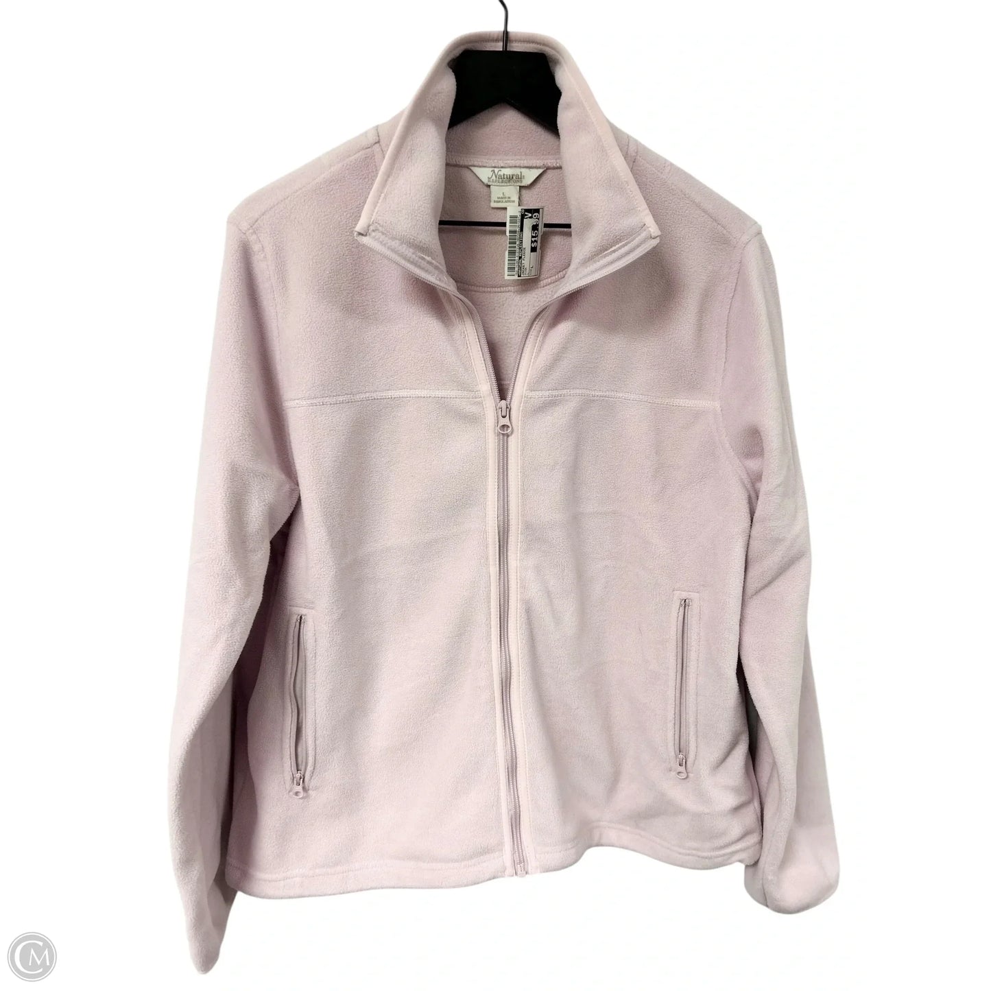 Jacket Fleece By Natural Reflections In Pink, Size: L