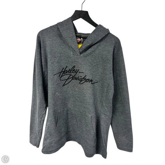 Sweatshirt Hoodie By Harley Davidson In Grey, Size: Xl