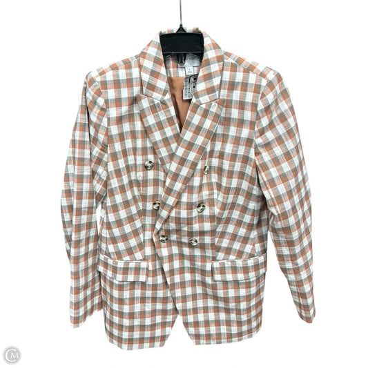 Blazer By Nine West Apparel In Grey & Orange, Size: S