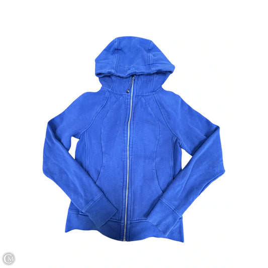 Athletic Sweatshirt Hoodie By Lululemon In Blue, Size: 6
