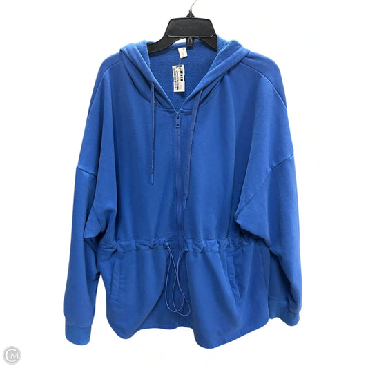 Sweatshirt Hoodie By Clothes Mentor In Blue, Size: Xxl