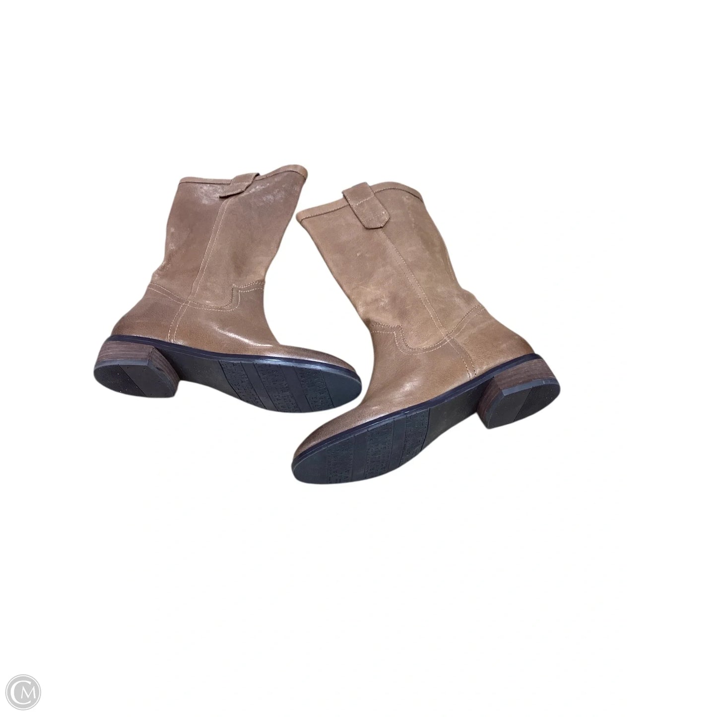 Boots Mid-calf Flats By Cma In Brown, Size: 7