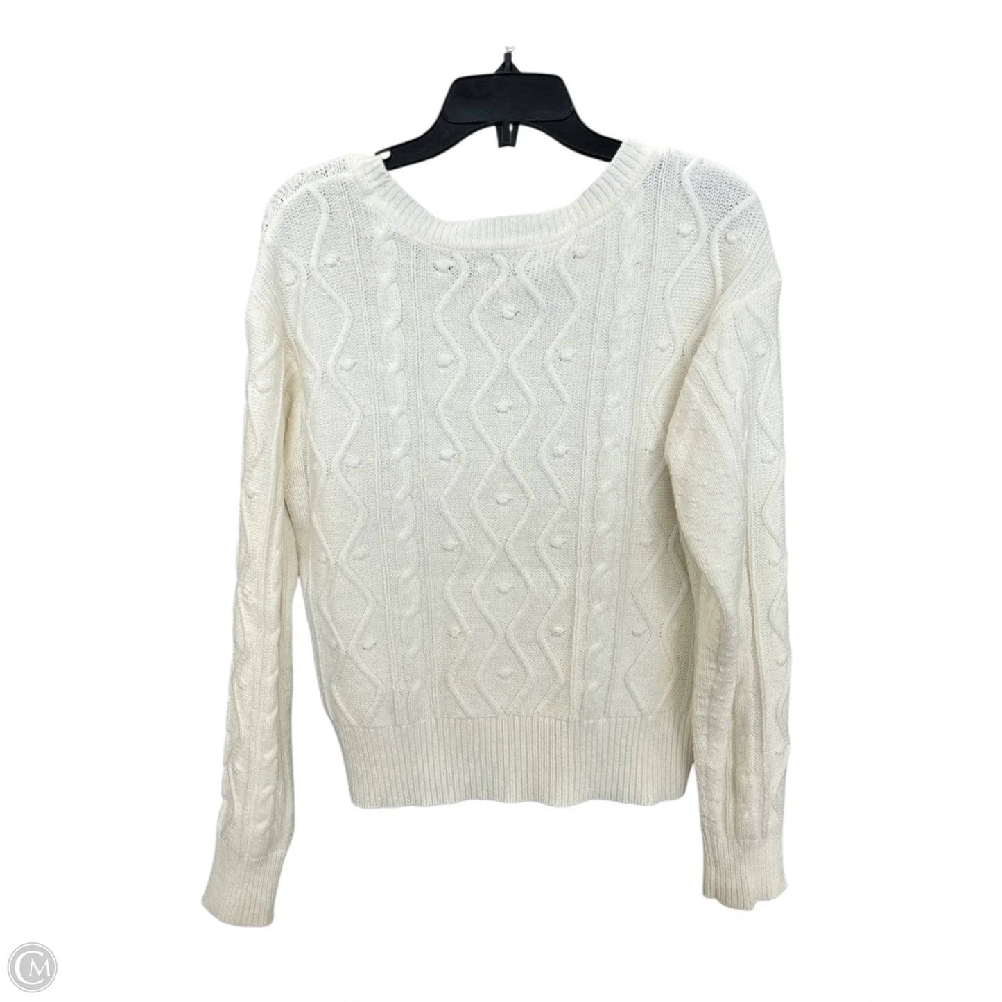 Sweater By Liz Claiborne In White, Size: L