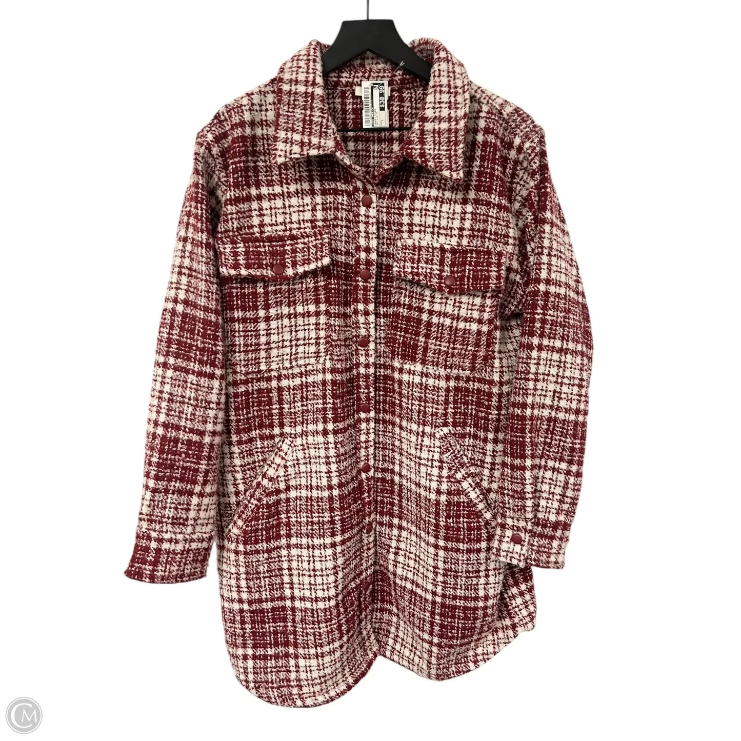 Jacket Other By Kori America In Red & White, Size: L